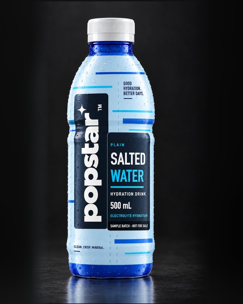 popstar Plain Salted Water 500 mL bottle